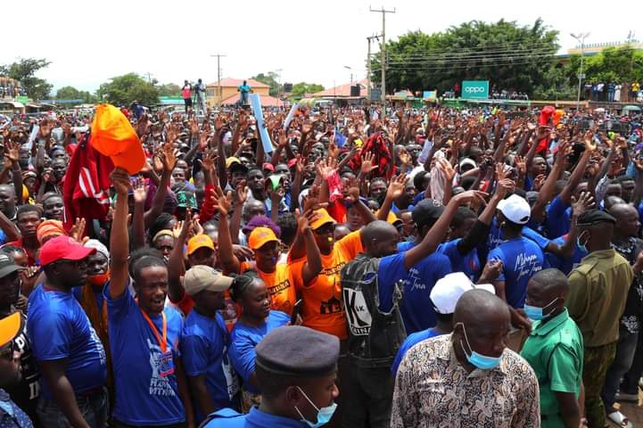 Crowd at Raila's campaign in Taita Taveta