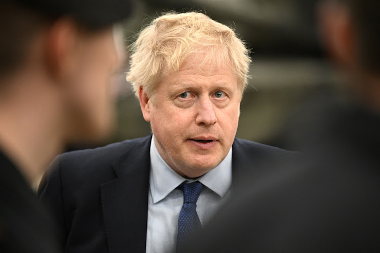 British Prime Minister Boris Johnson meets NATO troops after a joint press conference at the Tapa Army Base, in Tallinn, Estonia March 1 2022. Picture: REUTERS/LEON NEAL