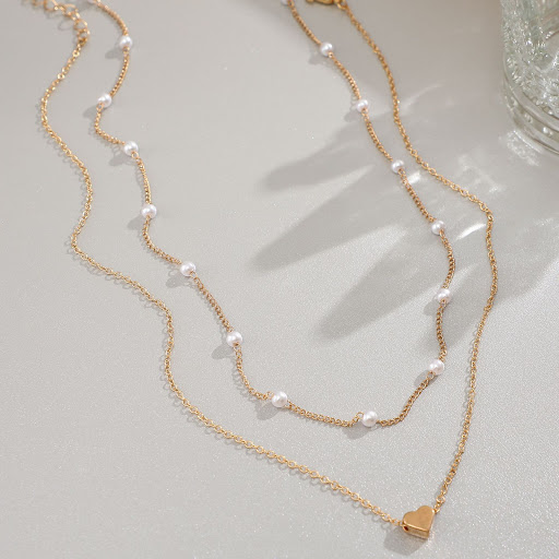Title 3, Baroque Pearl Necklace Design Double Layer. An ...