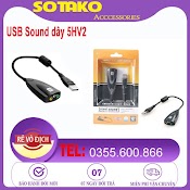 Usb Sound Dây 5Hv2 Xịn - Cáp Chuyển Usb Sang Cổng Âm Thanh 3.5"