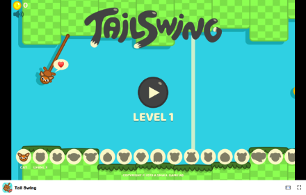 Tail Swing Game - Use your tail to swing through challenging levels! Promo Image