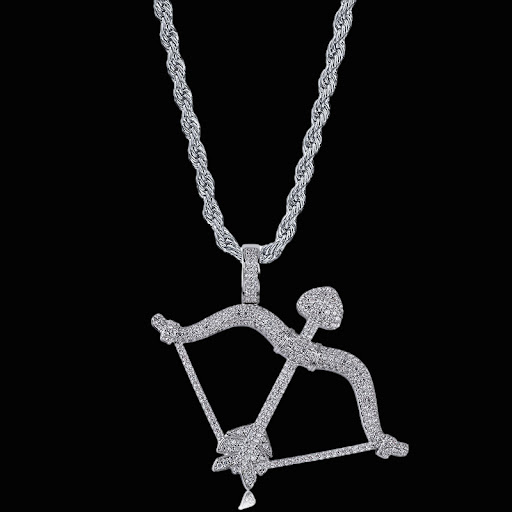 Title 7, Arrow of Love Pendant with Zircon Inlay Express...