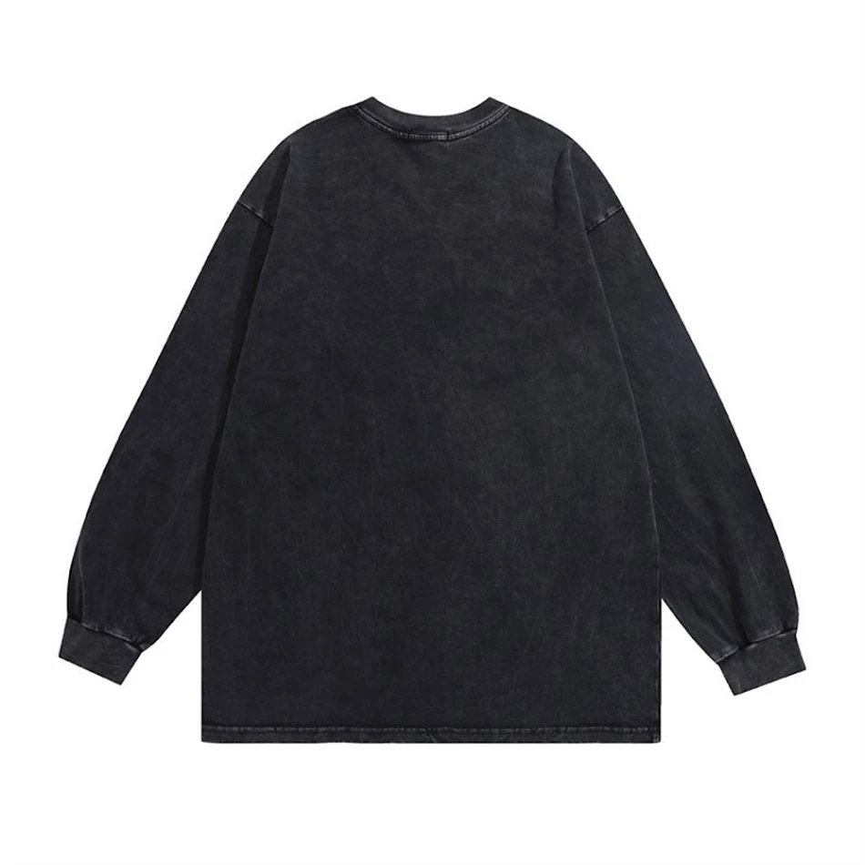 Camiseta de manga larga con estampado de calavera para hombre. Estilo gótico y moderno. Ideal para un look audaz y casual. Comodidad y diseño únicos.
