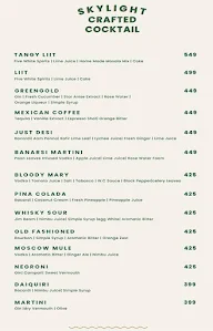 Skylight Cafe menu 3