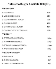 Maratha Burger & Cafe Delight menu 1