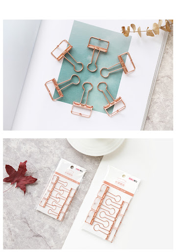 Title 8, Rose gold binder set for stylish organization, ...