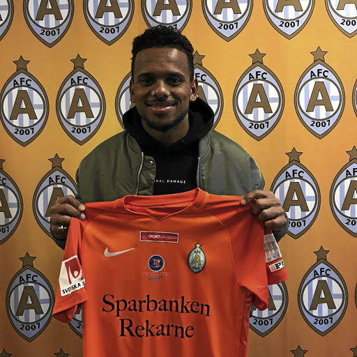 Kermit Erasmus signed for Swedish second division side AFC Eskilstuna yesterday. / Twitter