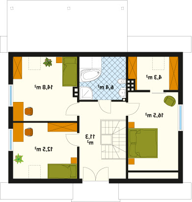 Arnika 2 dr-S - Rzut poddasza