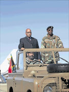 SOLEMN: 
       President Jacob Zuma during an event to honour
      
       members of uMkhonto weSizwe Military Veterans at the Bloemspruit Military Base in Bloemfontein yesterday.