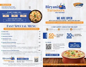 Biryani Turns Veg menu 