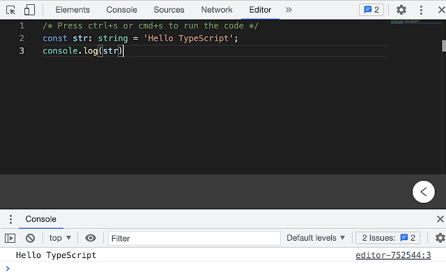 TypeScript Editor chrome extension