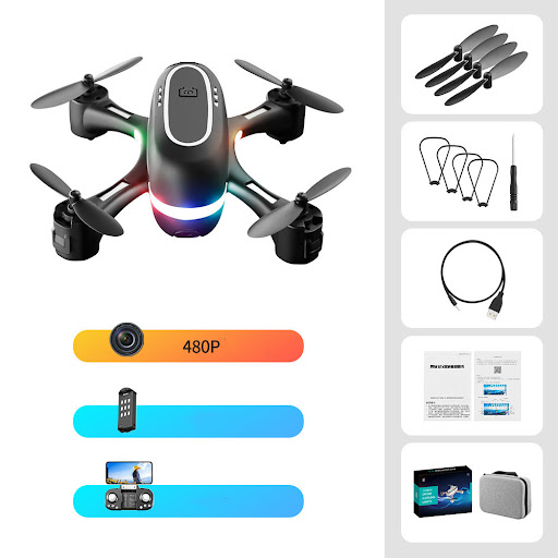 Title 6, Mini Aerial Photography Gradient LED Remote Con...