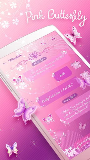 FREE PINK BUTTERFLY THEME