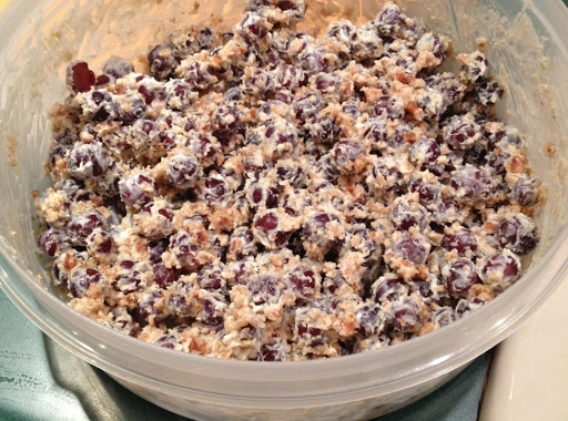 Awesome Grape Salad that is very addicting.  You can't just eat one bite!