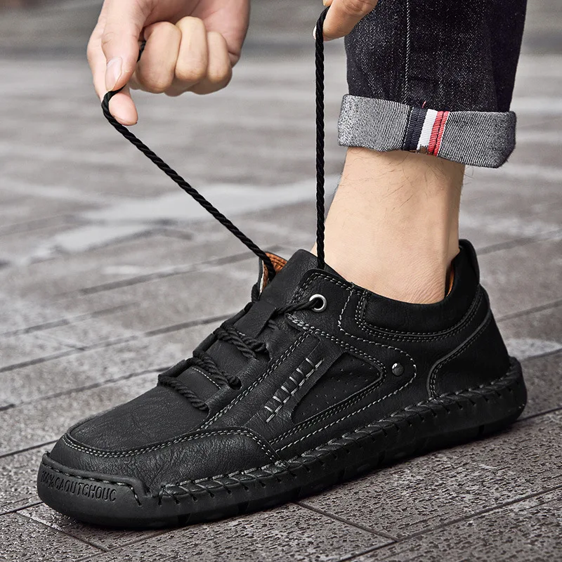 Title 6, Scarpe casual da uomo in pelle con punta sagoma...