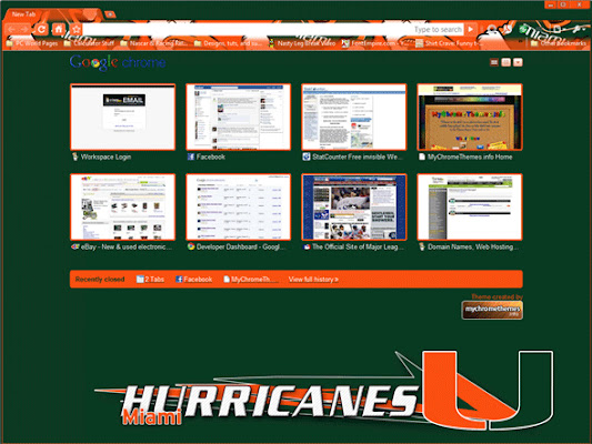 Miami Hurricanes Small chrome extension