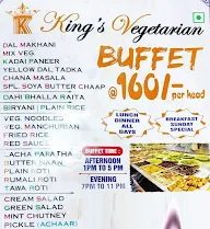 King's Vegetarian menu 1