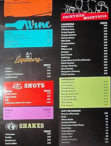 Nasha Fine Dine & Bar menu 