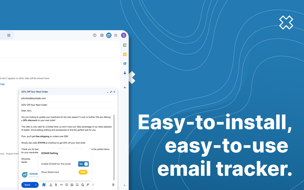 SONAR Email Tracker for Gmail - Secure & Free Preview image 2