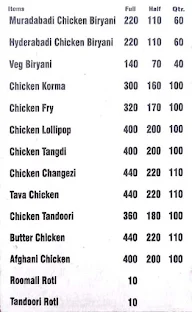 S And Z Chicken Biryani menu 1