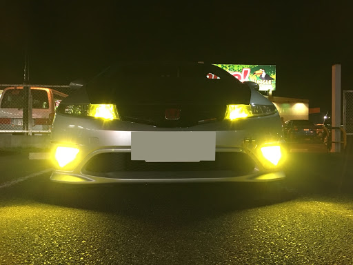 FN2 シビックタイプRユーロ　フォグランプ　装着分中古LED付き FN2 シビックタイプRユーロ フォグランプ 装着分中古LED付き