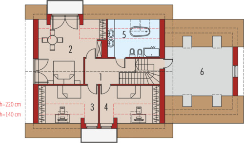 Amaranta G2 Leca® Dom - Rzut poddasza