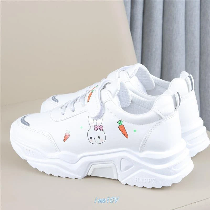 Lente- en herfst PU hardloopschoenen voor basisschoolleerlingen, casual en all-match, ideaal voor dagelijks gebruik, spelen en sporten.