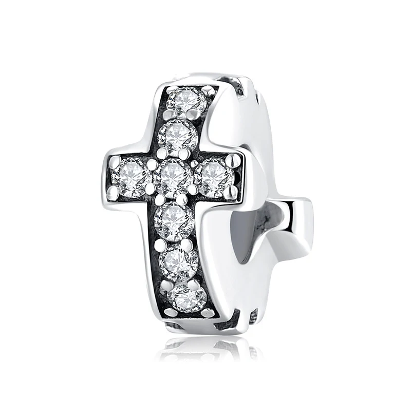 Pulseira e Colar Feminino em Prata Esterlina S925 com Separador Cruzado de Pétalas. Miçangas DIY. Joia Delicada.