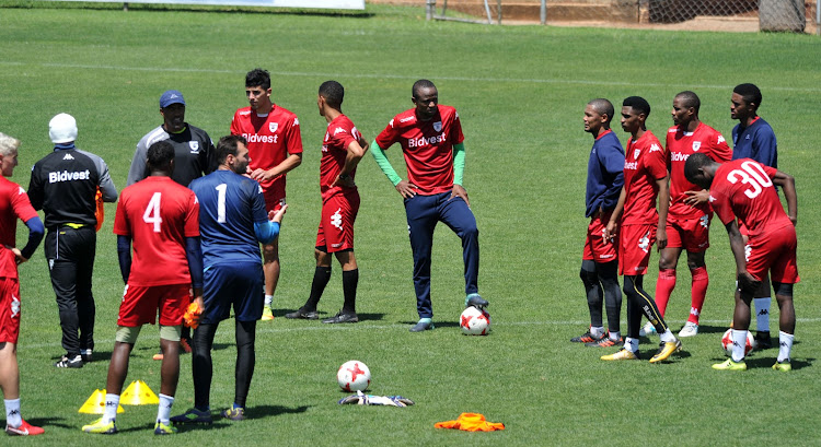 Bidvest Wits players during a training session.