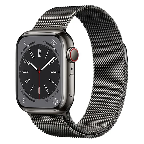 Apple Watch Series 8 GPS + Cellular, 41mm - Viền thép dây thép - Graphite