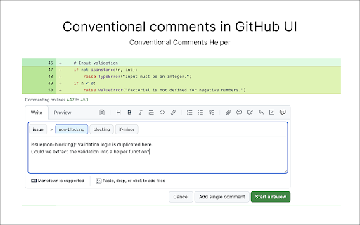 Conventional Comments (GitHub) - by Pullpo