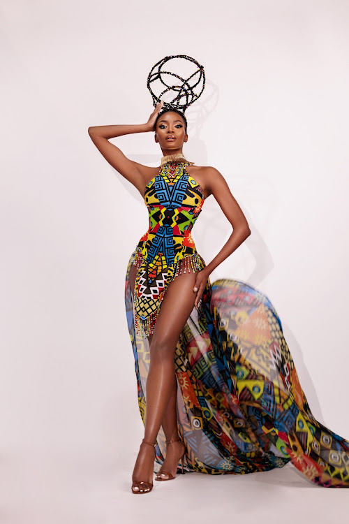Miss SA Lalela Mswane in her stunning national costume. The KZN beauty has won the Miss Supranational 2022 competition.