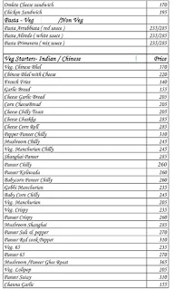 The Kailasha menu 1