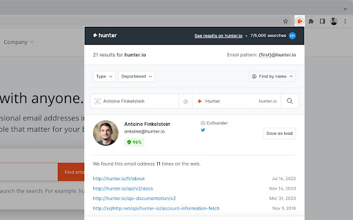 Hunter - Email Finder Extension