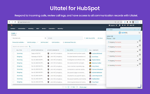 ULTATEL for HubSpot CRM