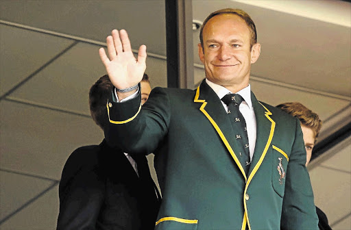 TRUE COLOURS: Former Bok captain Francois Pienaar at yesterday's service Picture: