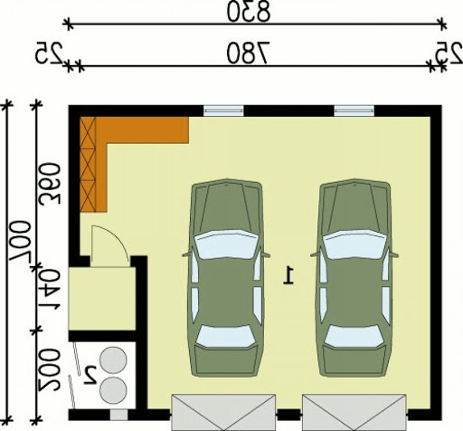G96 - Rzut garażu