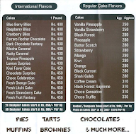 India Cakes menu 1