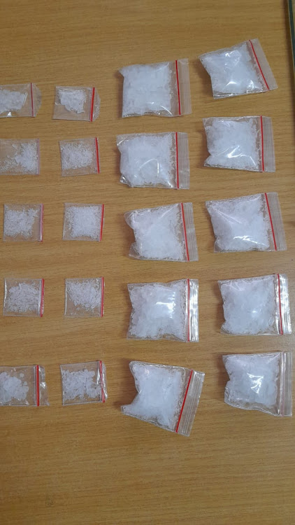 Police officers arrested a man in Wells Estate allegedly with 20 packets of tik in his possession