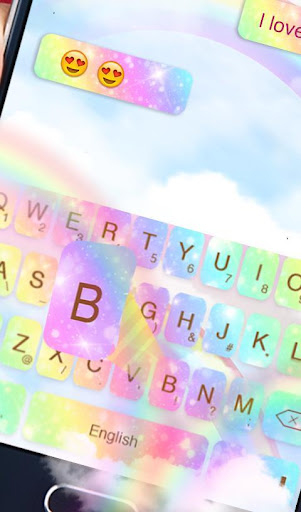 Rainbow Galaxy Keyboard Theme