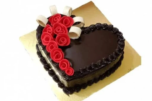 Chocolate Truffle Heart Cake