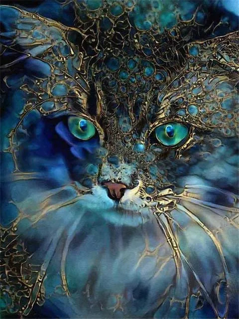 Kit de pintura de diamantes con bordado de punto de cruz, diseño de tigre animal, ideal para relajarse y crear arte decorativo para el hogar.