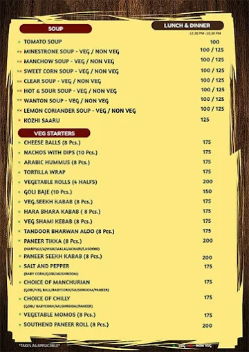 Strada Kitchen & Bar menu 