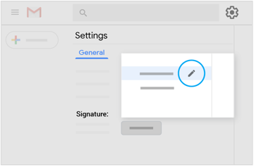 Modify an existing signature in Settings