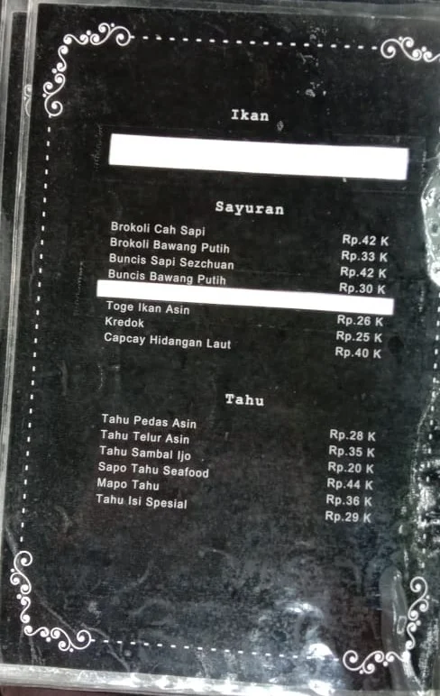 Kedai Tempo menu 