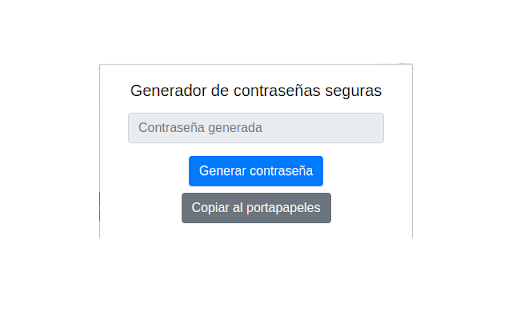 Generador de contraseñas seguras