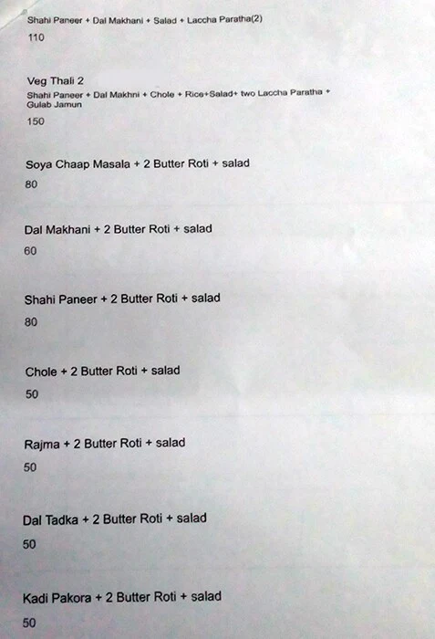 Meghraj Food Court menu 