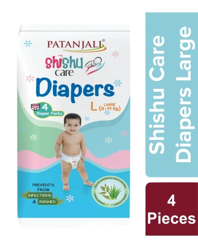 Patanjali Shishu Care Baby Diaper (Large-4) - 125 gm