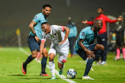 Chippa United's Thabiso Lebitso and Richards' Bay's Tshepo Mabua during their premiership match on Tuesday