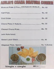 Ahuja Chana Bhatura menu 1